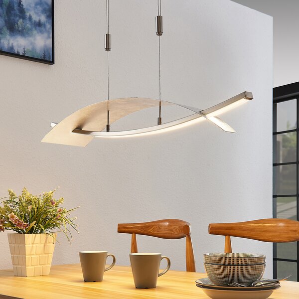 Függőlámpa Lucande, Marija, dimmable, Fémes, Nappali, Fém, Modern