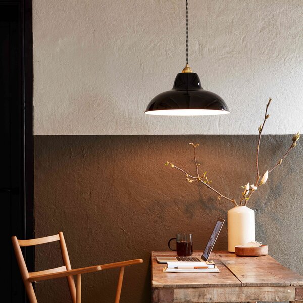 Függőlámpa Anglepoise, Original 1227 Brass Midi Wide, dimmable, Fekete, Nappali, Fém, Dizájn