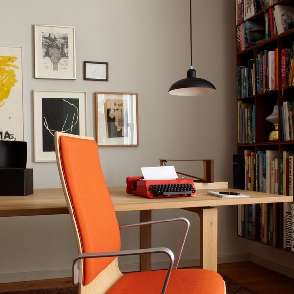 Függőlámpa FRITZ HANSEN, Kaiser Idell 6631-P, dimmable, Fekete, Nappali, Fém, Dizájn