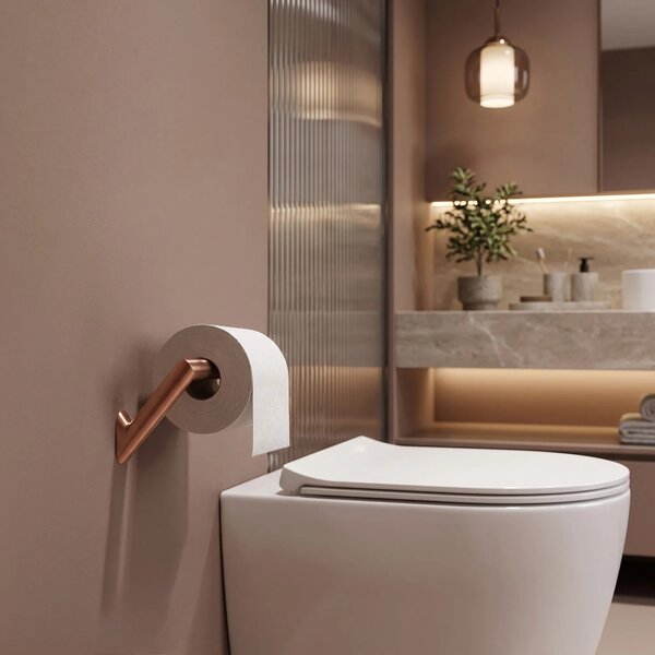Falra szerelhető wc papír tartó Will Brush Copper