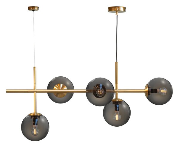 Függőlámpa Dyberg Larsen, Como, dimmable, Arany / Sárgaréz, Nappali, Üveg