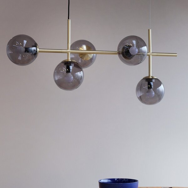 Függőlámpa Dyberg Larsen, Como, dimmable, Arany / Sárgaréz, Nappali, Üveg