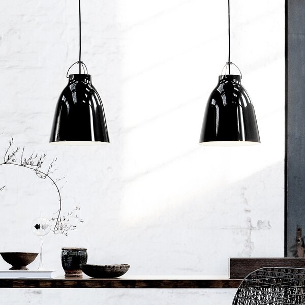 Függőlámpa FRITZ HANSEN, Caravaggio P2, dimmable, Fekete, Nappali, Fém, Dizájn