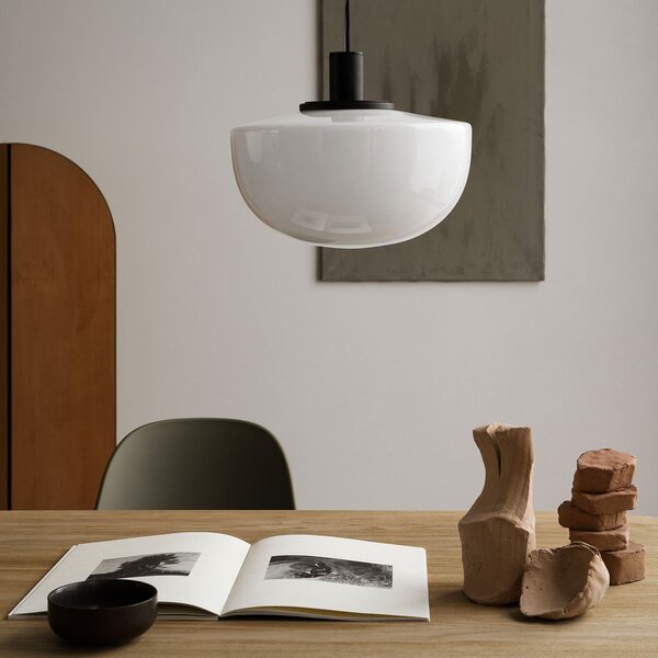 Függőlámpa Audo Copenhagen, Bank, dimmable, Fehér, Nappali, Üveg, Dizájn