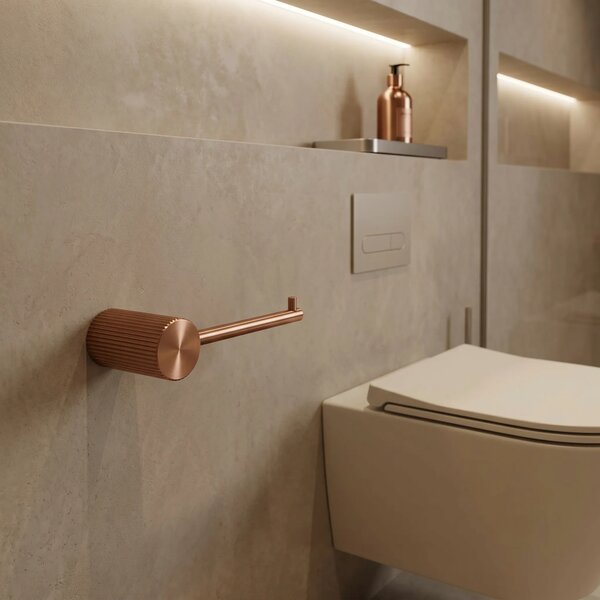 Falra szerelhető wc papír tartó 64105 SOLO Brush Copper