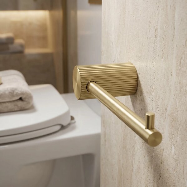 Falra szerelhető wc papír tartó 64105 SOLO Brush Gold