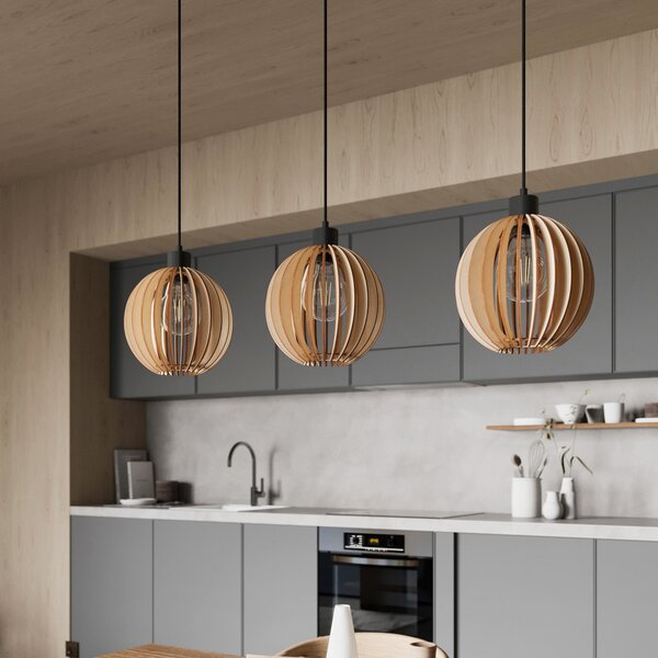 Függőlámpa Envostar, Clay, dimmable, Fa, Folyosó, Fa, Skandináv