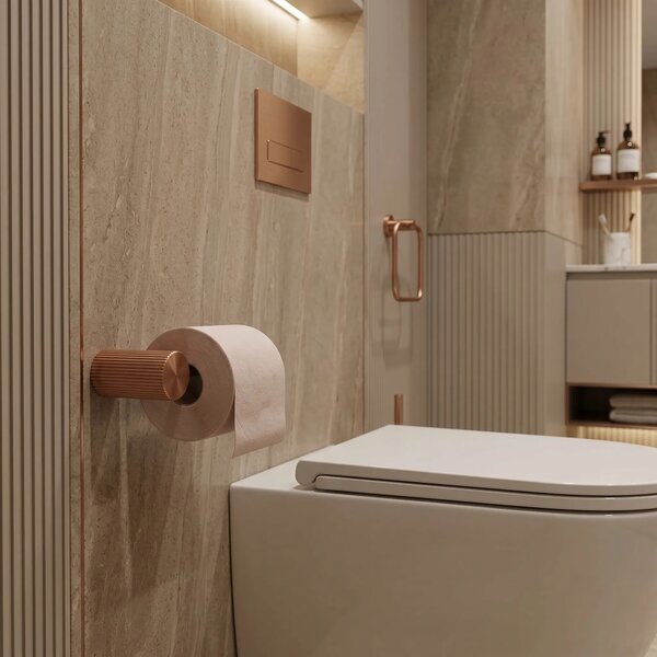 Falra szerelhető wc papír tartó 64105 SOLO Brush Copper