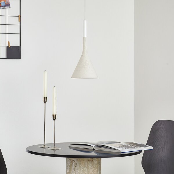 Függőlámpa Foscarini, Aplomb, dimmable, Fehér, Konyha, Beton, Dizájn