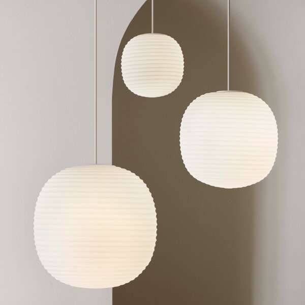 Függőlámpa New Works, Lantern Medium, dimmable, Fehér, Nappali, Üveg, Dizájn