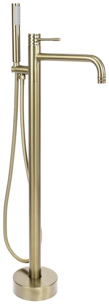 Szabadon álló padló csaptelep Rea Lungo Diamond Brush Gold