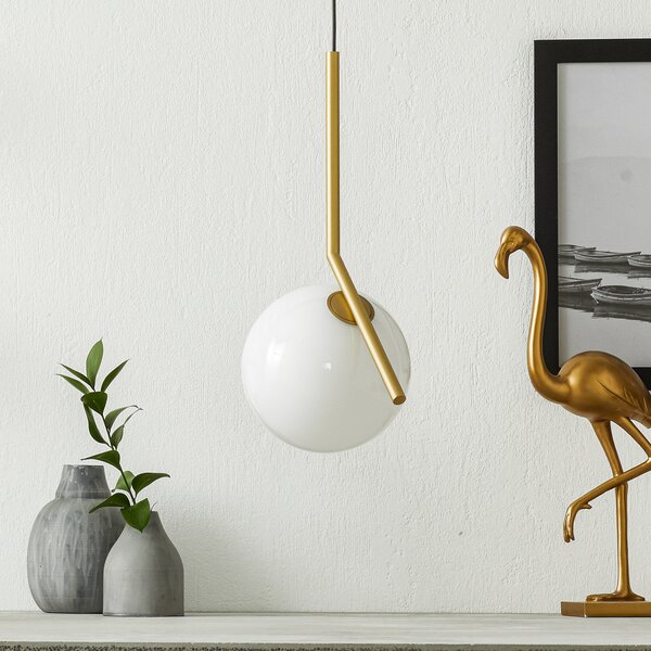 Függőlámpa FLOS, IC S1, dimmable, Arany / Sárgaréz, Nappali, Fém, Dizájn