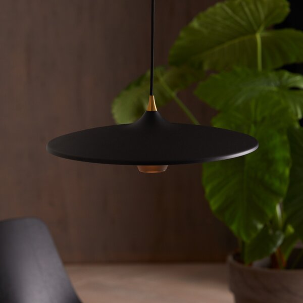 Függőlámpa LOOM DESIGN, Moja, dimmable, Fekete, Nappali, Alumínium, Modern
