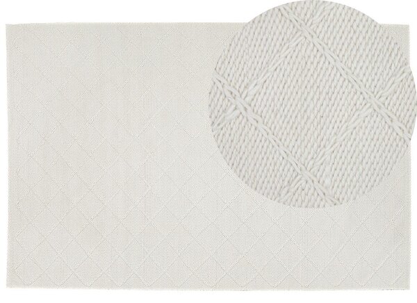 Törtfehér gyapjúszőnyeg 160 x 230 cm ELLEK