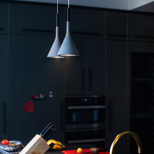 Függőlámpa Foscarini, Aplomb Mini, dimmable, Fehér, Konyha, Beton, Dizájn