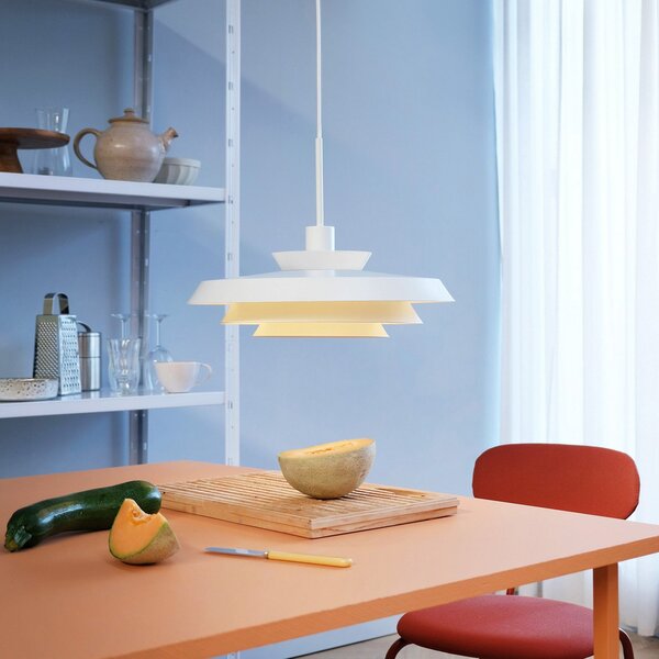 Függőlámpa Dyberg Larsen, DL44, dimmable, Fehér, Nappali, Fém, Dizájn