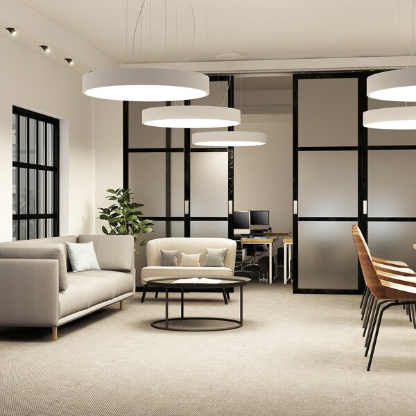 Függőlámpa Arcchio, Noabelle, dimmable, Fehér, Konyha, Fém, Modern