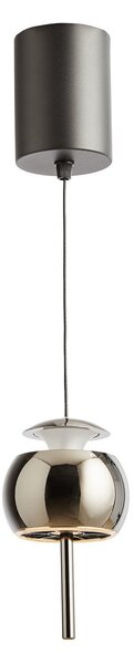 Függőlámpa LOOM DESIGN, Parachute, dimmable, Fekete, Nappali, Alumínium, Dizájn