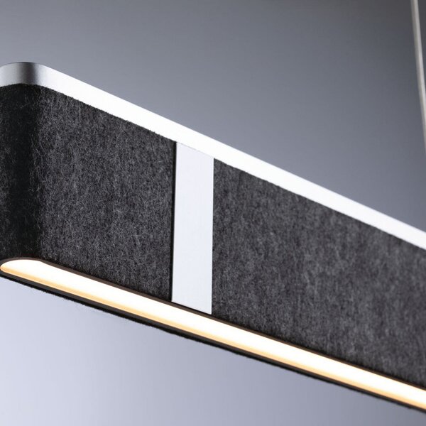 Függőlámpa Paulmann, Jagun, dimmable, Fekete, Konyha, Szövet / Textília, Modern