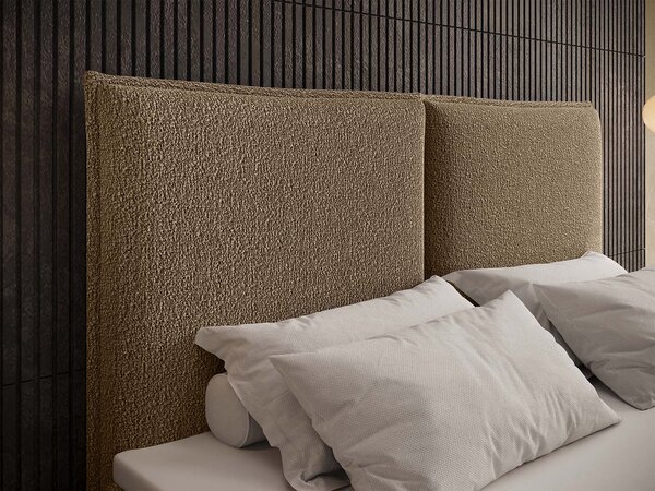 SELENO kárpitozott boxspring ágy 120x200 - bézs