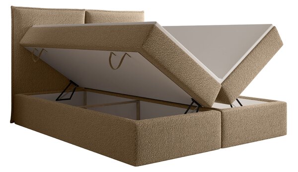 SELENO kárpitozott boxspring ágy 120x200 - bézs