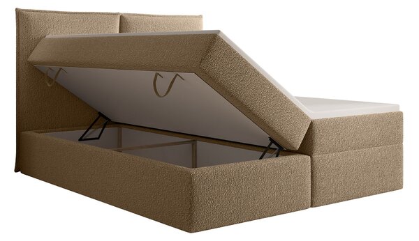 SELENO kárpitozott boxspring ágy 120x200 - bézs