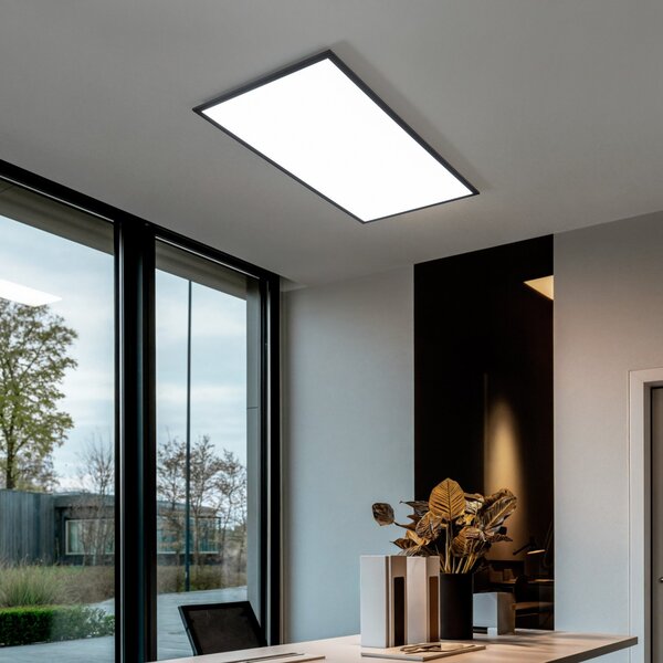 Mennyezeti Lámpa Lindby, Nelios, dimmable, Fekete, Konyha, Műanyag, Modern