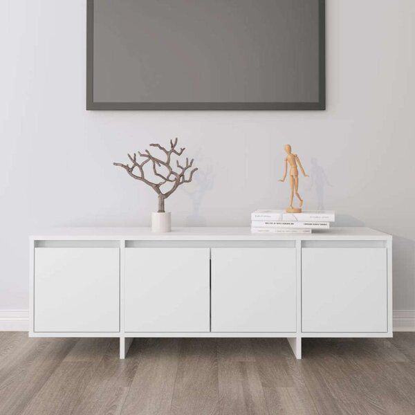 Fehér TV Szekrény - Forgácslap - 120x30x40,5 cm