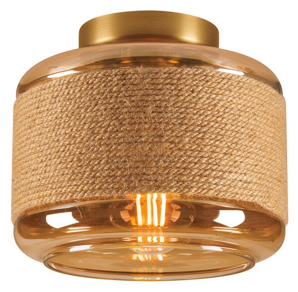 Mennyezeti Lámpa SLV, Pantilo Rope 19, dimmable, Barna / Rozsdabarna, Nappali, Üveg, Modern