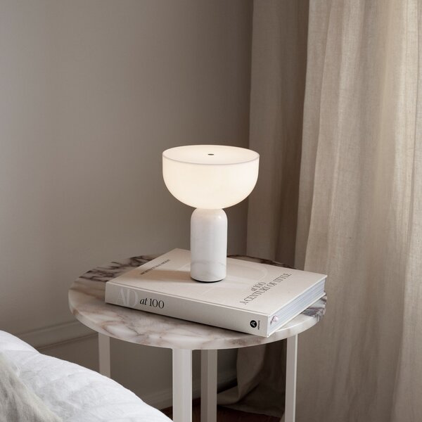 Asztali lámpa New Works, Kizu Portable, dimmable, Fehér, Nappali, Márvány, Dizájn