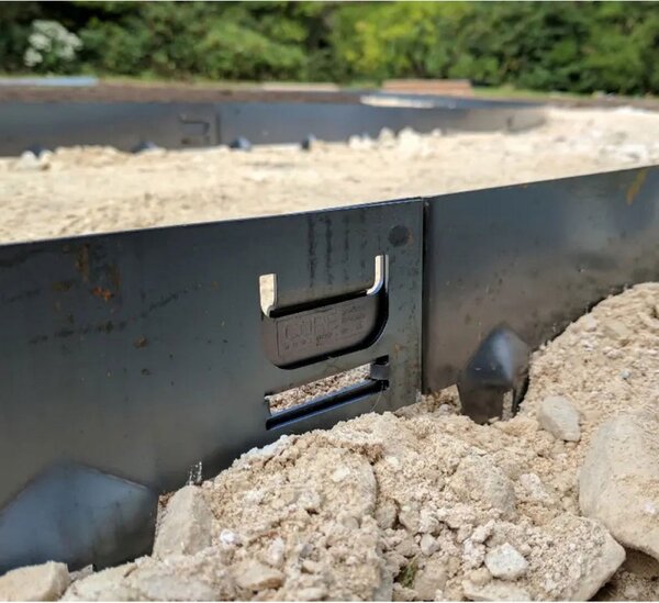 Acél kerti ágyásszegély CORE Edge, 1m x 10cm, corten
