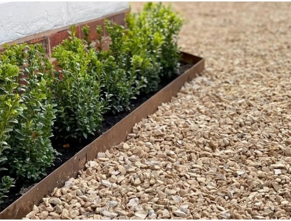 Acél kerti ágyásszegély CORE Edge, 1m x 10cm, corten