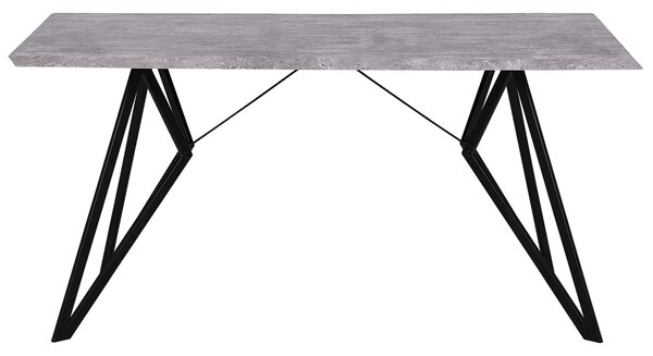 Étkezőasztal BUSCOT Szürke betonhatás 160 cm 90 cm