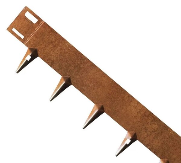 Acél kerti ágyásszegély CORE Edge, 1m x 15cm, corten