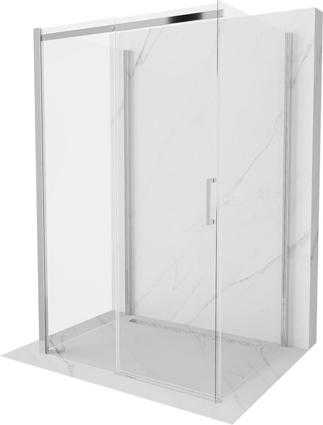 Mexen 3 falú zuhanykabin Omega, 120 x 100 cm, átlátszó, króm, 825-120-100-01-00-3S