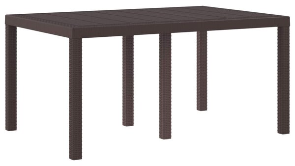 Kerti Asztal Barna 150 x 100 x 73 cm polirattan