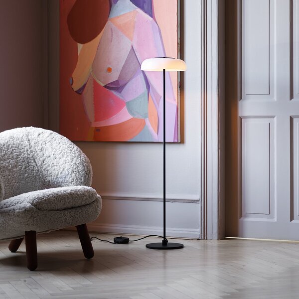 Állólámpa Nuura Aps, Blossi, dimmable, Fekete, Nappali, Fém, Skandináv