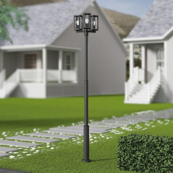 Kültéri Lámpa Lucande, Siveta, dimmable, Fekete, Alumínium
