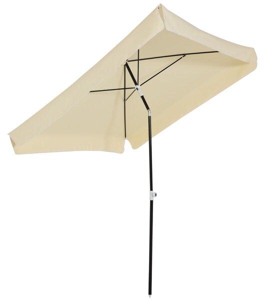 Outsunny négyszögletű kerti napernyő, krémfehér, 2x2 m