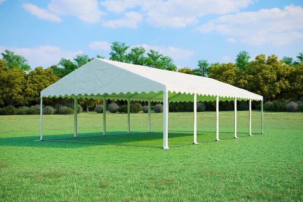 Party sátor 6x10 m MAX 2 m - tűzálló szín fehér