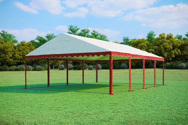 Party sátor 6x8 m PREMIUM - tűzálló szín fehér