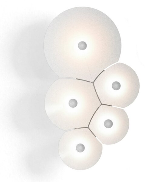 Fali Lámpa Luceplan, Bulbullia, dimmable, Fehér, Nappali, Fém, Dizájn