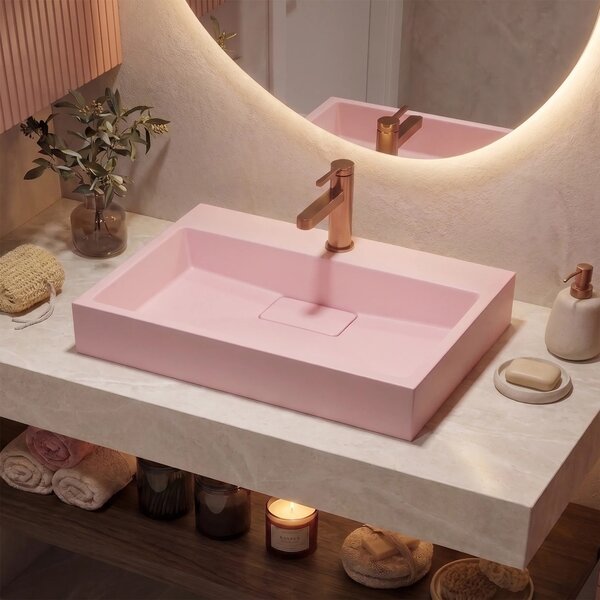 Konglomerátum mosdó GOYA PINK 60CM